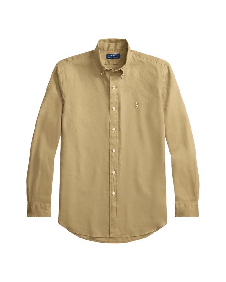 POLO RALPH LAUREN - Chemise en lin Custom Fit Café au lait - Lothaire