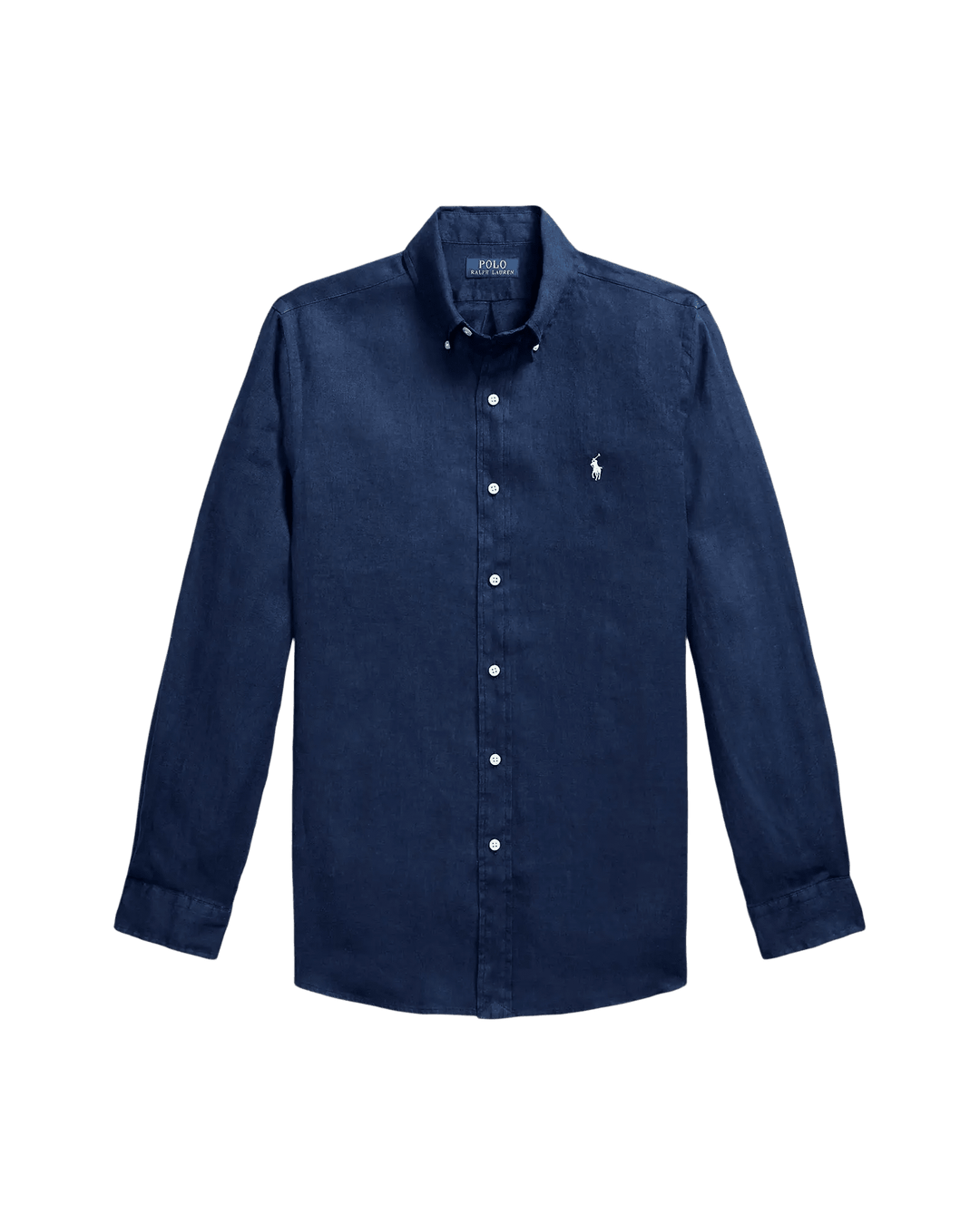 POLO RALPH LAUREN - Chemise en lin Custom Fit Marine Newport / Blanc - Lothaire