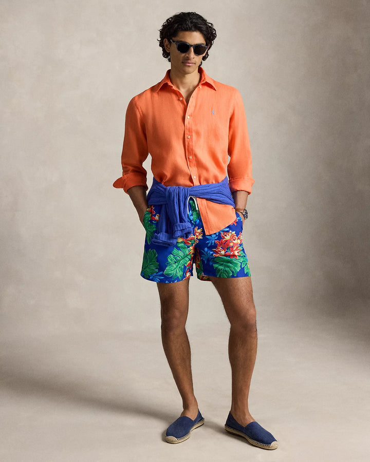 POLO RALPH LAUREN - Chemise en lin Custom Fit Orange pompano - Lothaire