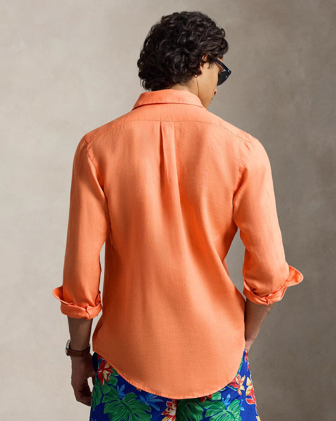 POLO RALPH LAUREN - Chemise en lin Custom Fit Orange pompano - Lothaire