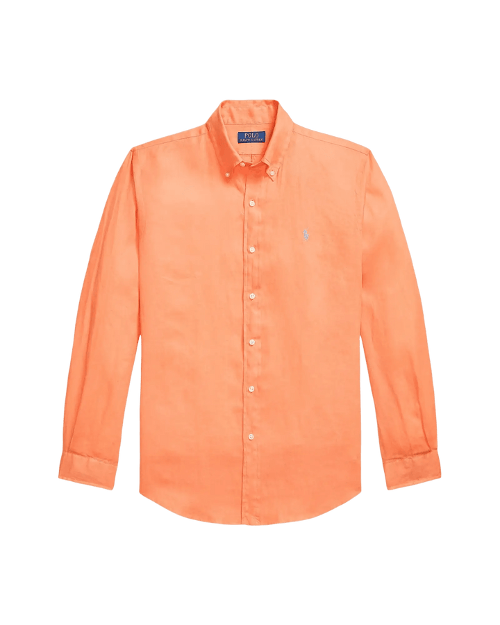 POLO RALPH LAUREN - Chemise en lin Custom Fit Orange pompano - Lothaire