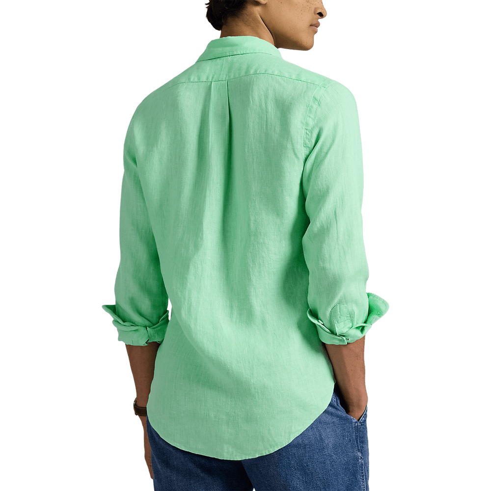 POLO RALPH LAUREN - Chemise en lin Custom Fit Vert d'eau - Lothaire