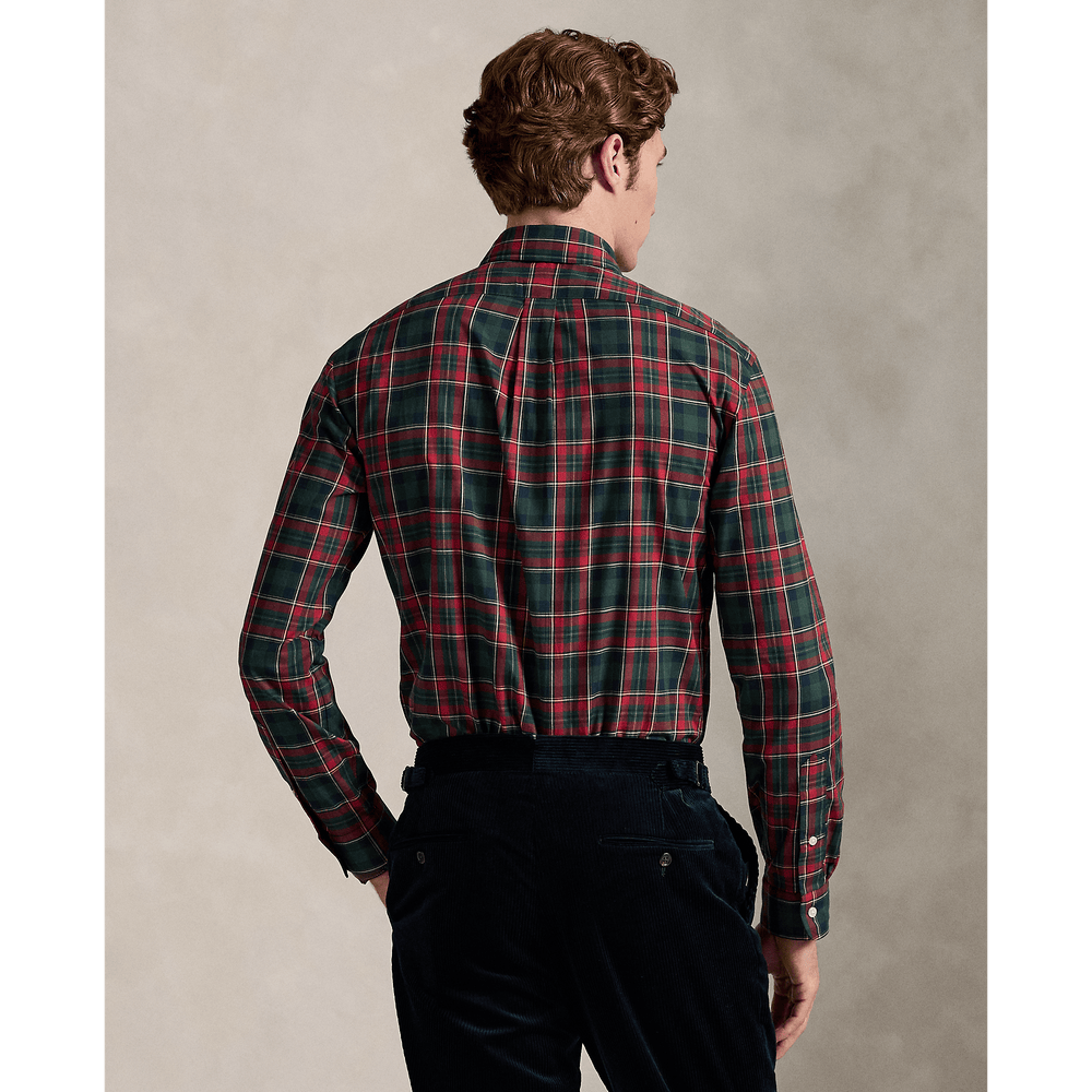 POLO RALPH LAUREN - Chemise en sergé écossais coupe ajustée Forest/Red multi - Lothaire