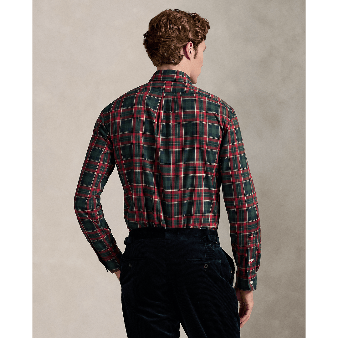 POLO RALPH LAUREN - Chemise en sergé écossais coupe ajustée Forest/Red multi - Lothaire