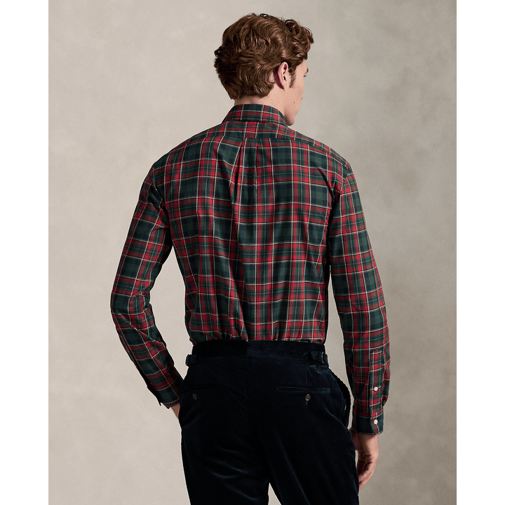 POLO RALPH LAUREN - Chemise en sergé écossais coupe ajustée Forest/Red multi - Lothaire