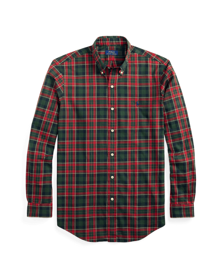 POLO RALPH LAUREN - Chemise en sergé écossais coupe ajustée Forest/Red multi - Lothaire