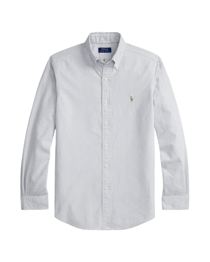 POLO RALPH LAUREN - Chemise Oxford à rayures Custom Fit Bleu marine / Blanc - Lothaire
