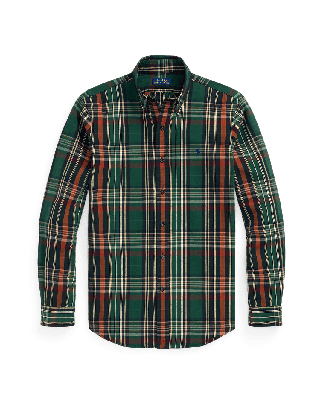 POLO RALPH LAUREN - Chemise Oxford ajustée écossaise Pin Lie - de - vin multi - Lothaire
