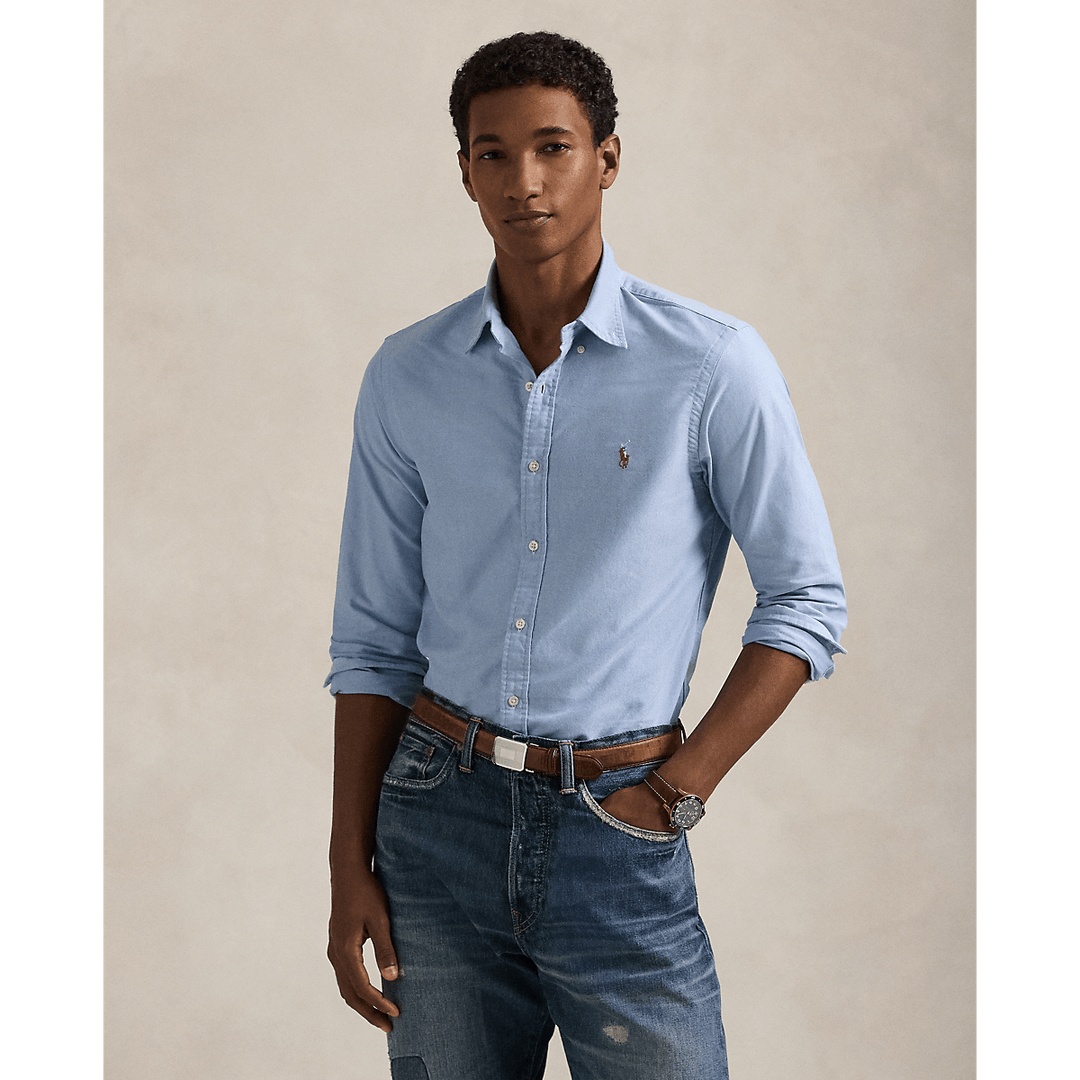 POLO RALPH LAUREN - Chemise Oxford cintrée Bleu - Lothaire