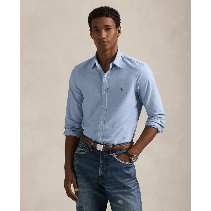 POLO RALPH LAUREN - Chemise Oxford cintrée Bleu - Lothaire