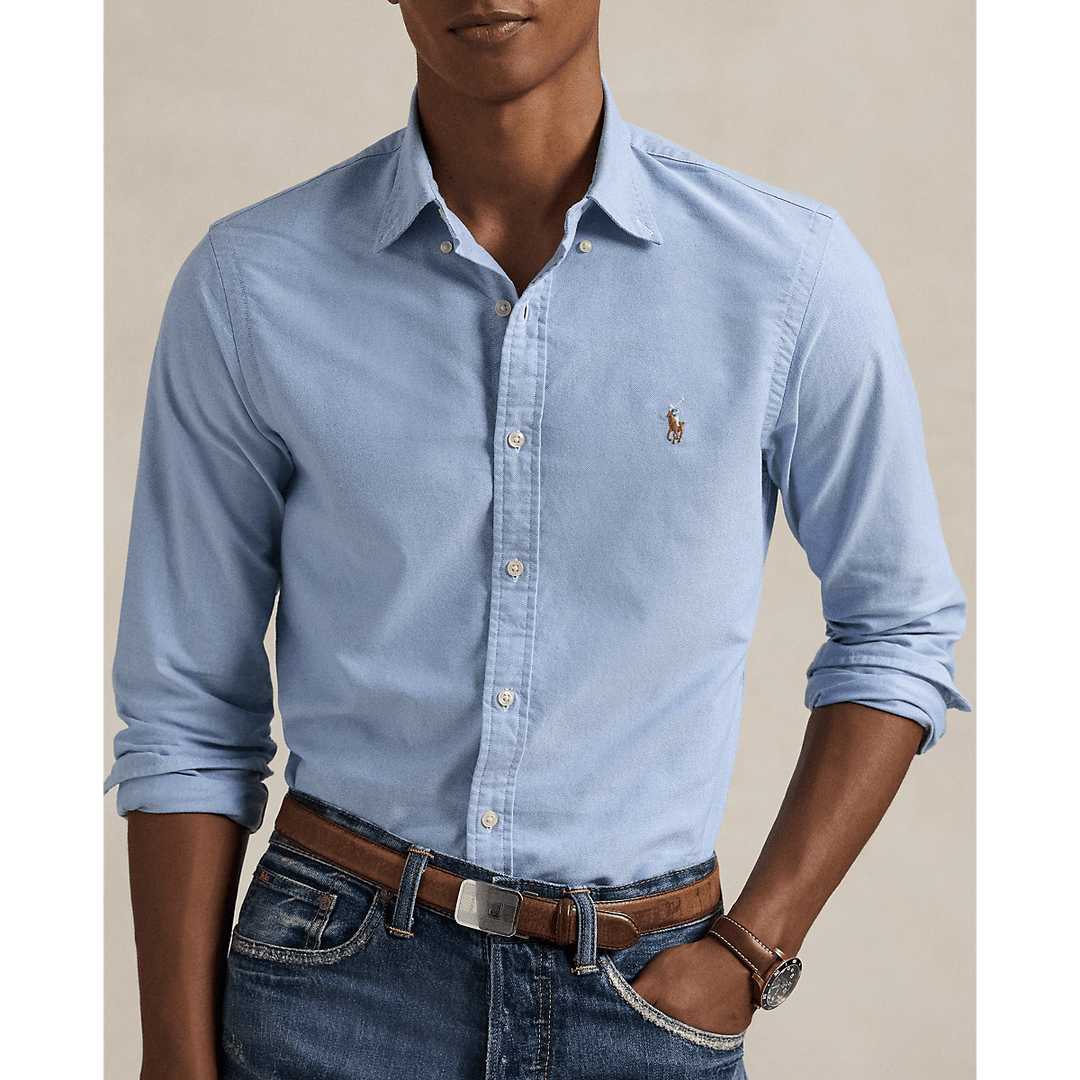 POLO RALPH LAUREN - Chemise Oxford cintrée Bleu - Lothaire
