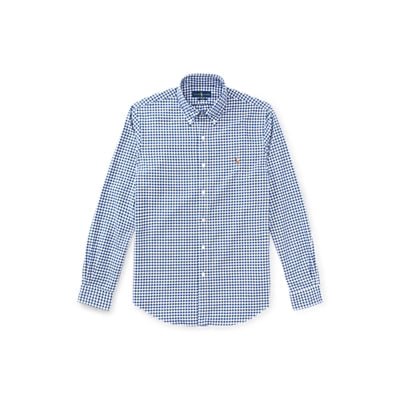 Polo Ralph Lauren - Chemise oxford cintrée sport blanc/ marine - Lothaire
