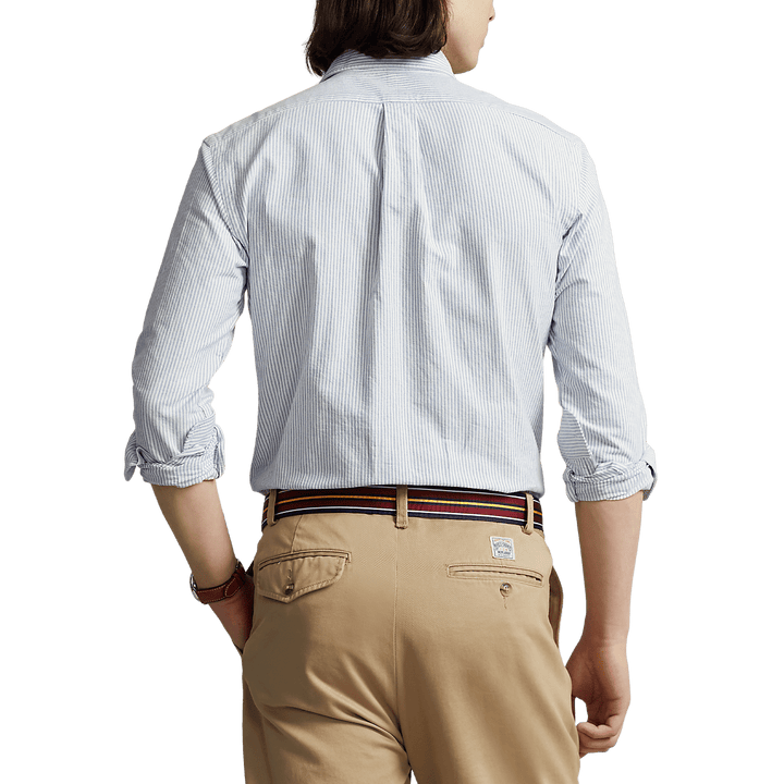 POLO RALPH LAUREN - Chemise Oxford coupe ajustée Bleu rayé - Lothaire