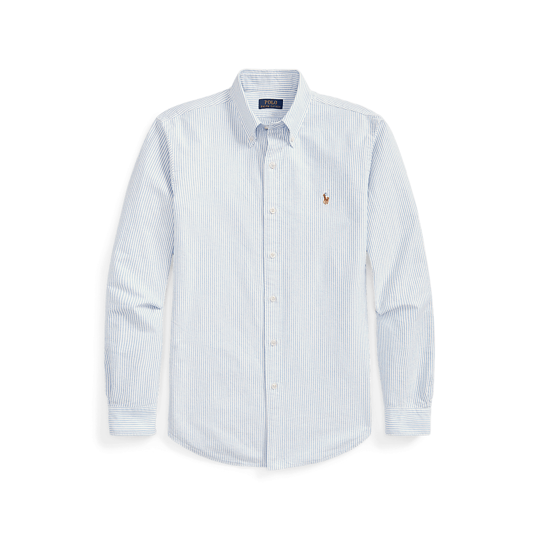 POLO RALPH LAUREN - Chemise Oxford coupe ajustée Bleu rayé - Lothaire