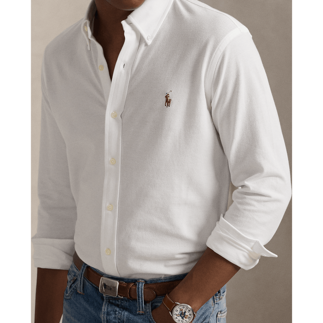POLO RALPH LAUREN - Chemise Oxford en jersey White - Lothaire