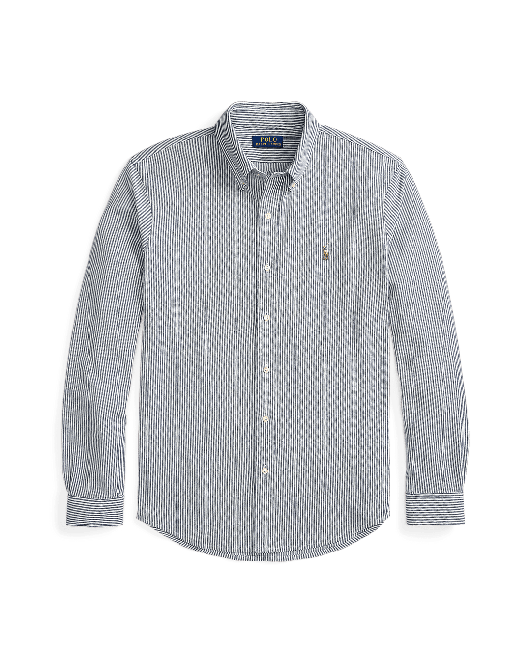 POLO RALPH LAUREN - Chemise Oxford en maille de coton rayé Marine Newport/Blanc - Lothaire
