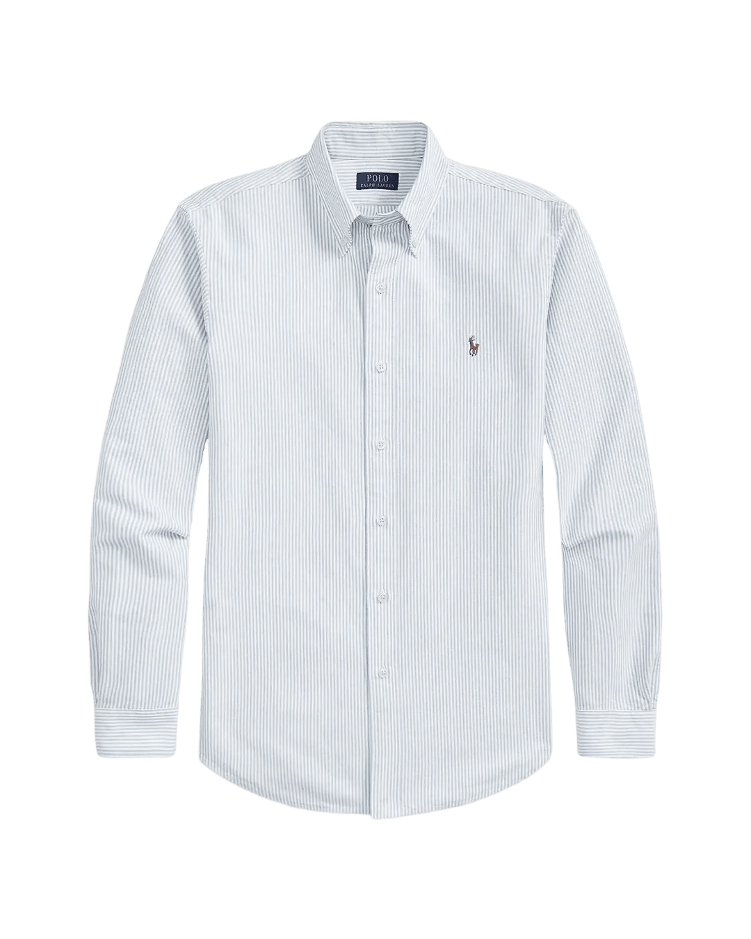 POLO RALPH LAUREN - Chemise Oxford rayée Custom Fit Bleu / Blanc - Lothaire