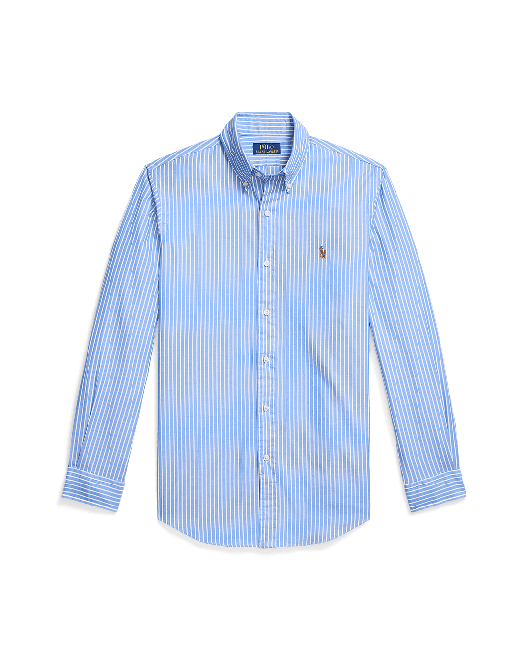 POLO RALPH LAUREN - Chemise Oxford rayée stretch Custom Fit 6895a Bsr Blue/white - Lothaire