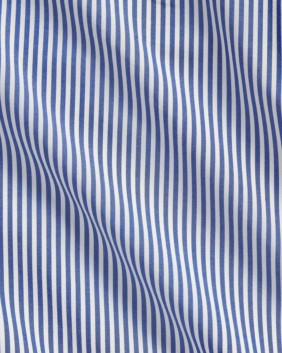 POLO RALPH LAUREN - Chemise rayée Custom Fit en popeline Bleu roi / Blanc - Lothaire