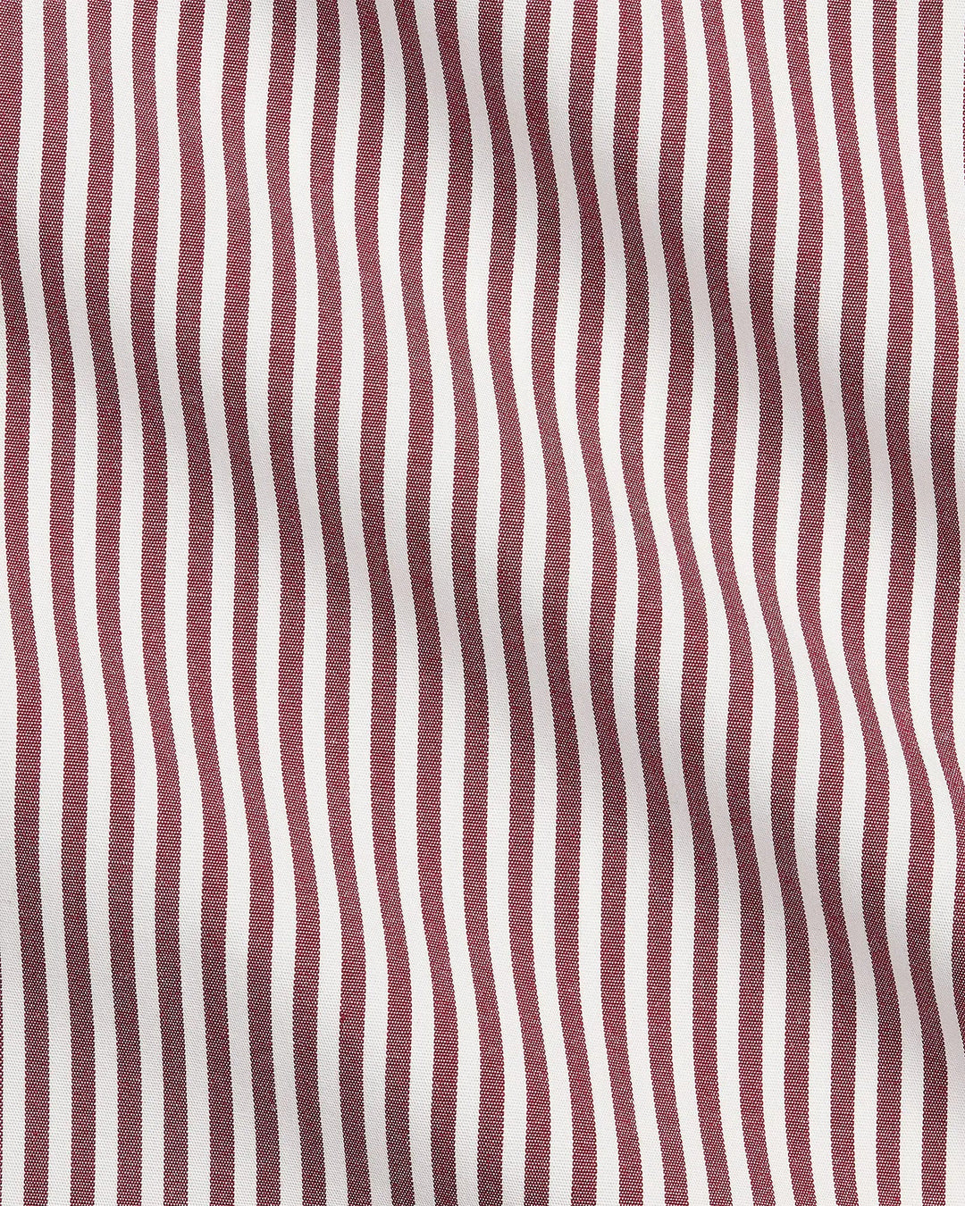 POLO RALPH LAUREN - Chemise rayée Custom Fit en popeline de coton stretch Lie-de-vin / Blanc - Lothaire