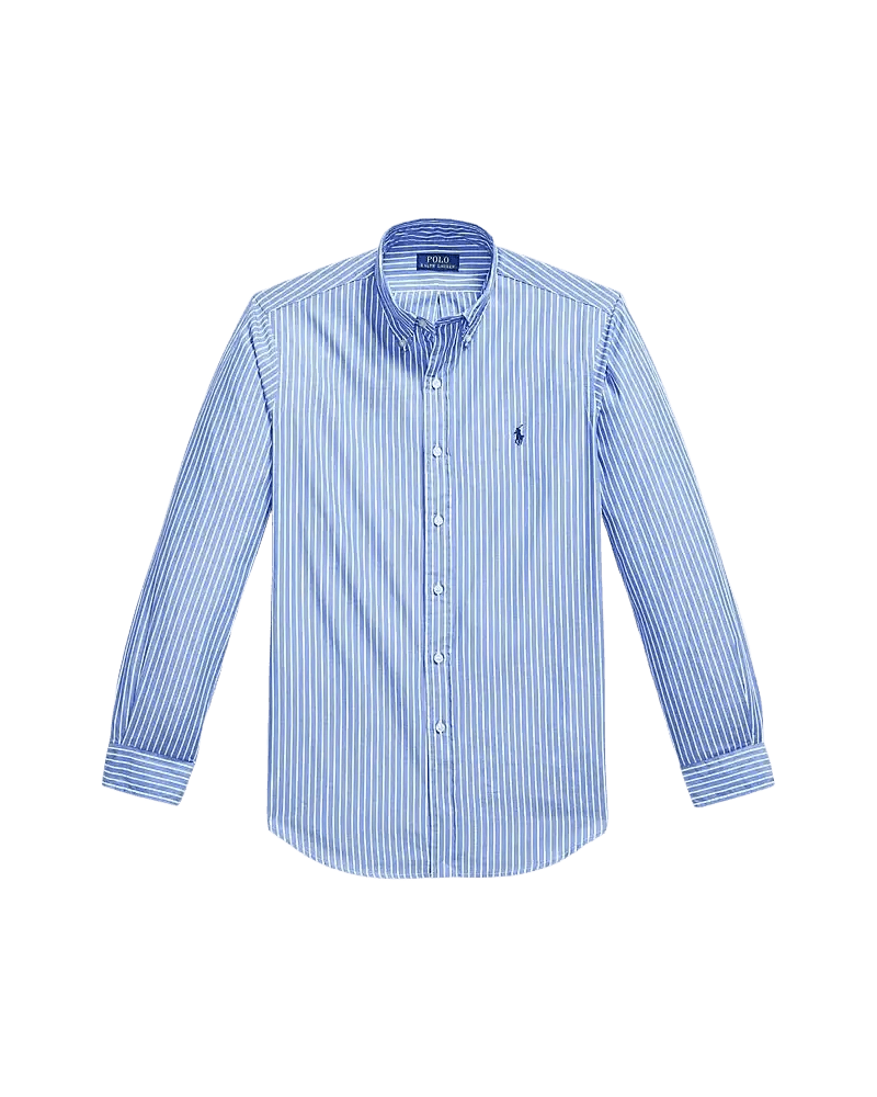 POLO RALPH LAUREN - Chemise rayée en popeline Bleu et Blanc - Lothaire