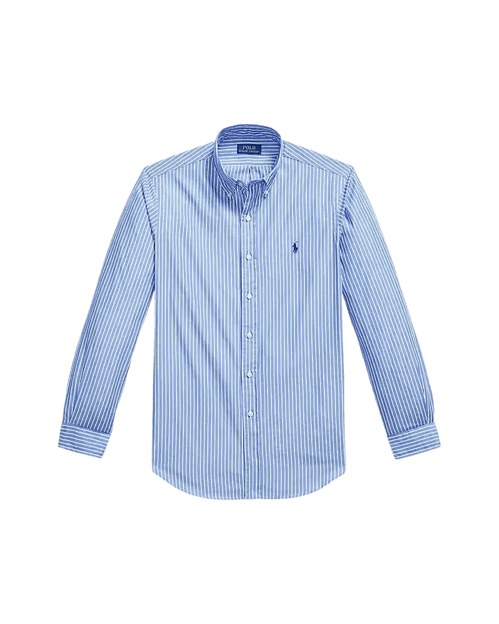 POLO RALPH LAUREN - Chemise rayée en popeline Bleu et Blanc - Lothaire