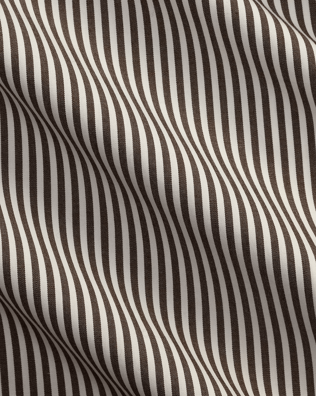 POLO RALPH LAUREN - Chemise rayée en popeline Custom Fit Marron cannelle / Blanc - Lothaire