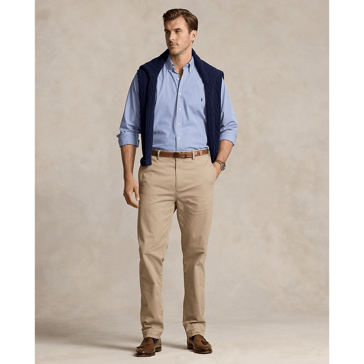 POLO RALPH LAUREN - Chemise rayée en popeline stretch Bleu - Lothaire