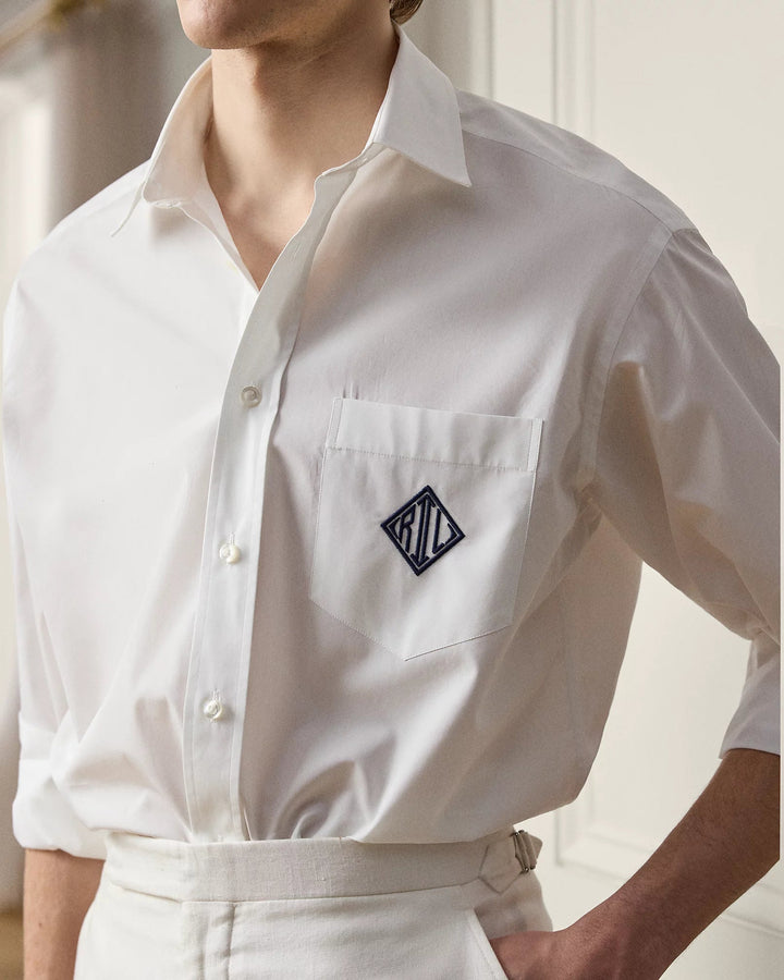 POLO RALPH LAUREN - Chemise Relaxed Fit à monogramme Blanc cassé - Lothaire