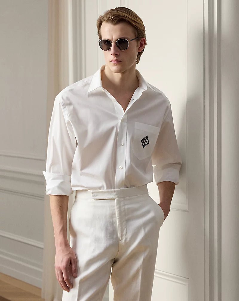 POLO RALPH LAUREN - Chemise Relaxed Fit à monogramme Blanc cassé - Lothaire