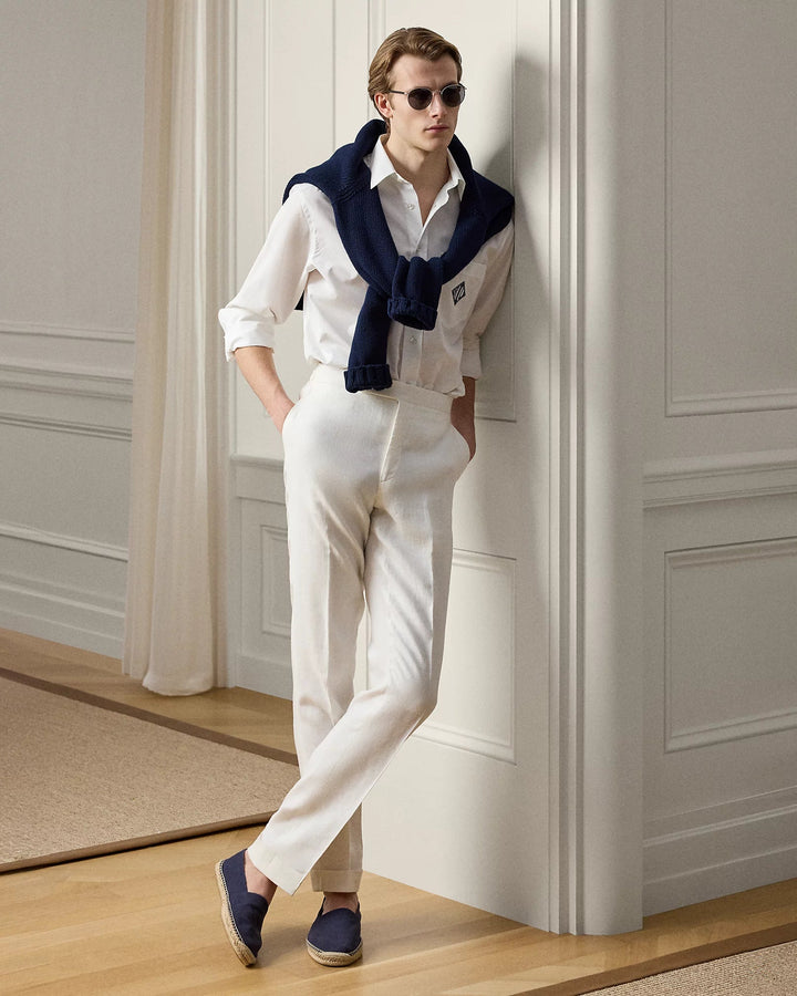 POLO RALPH LAUREN - Chemise Relaxed Fit à monogramme Blanc cassé - Lothaire