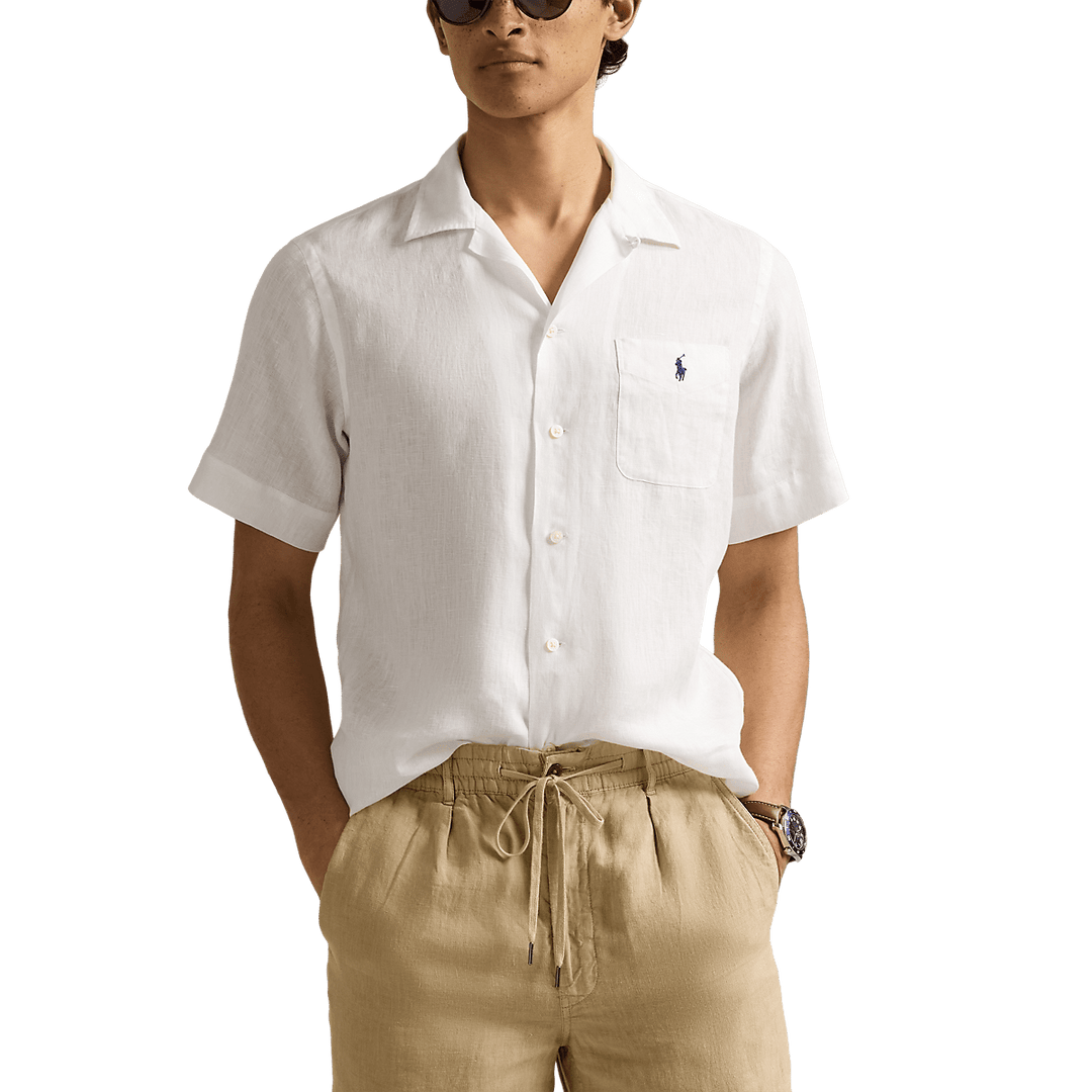 POLO RALPH LAUREN - Chemise safari Classic Fit en lin Blanc - Lothaire