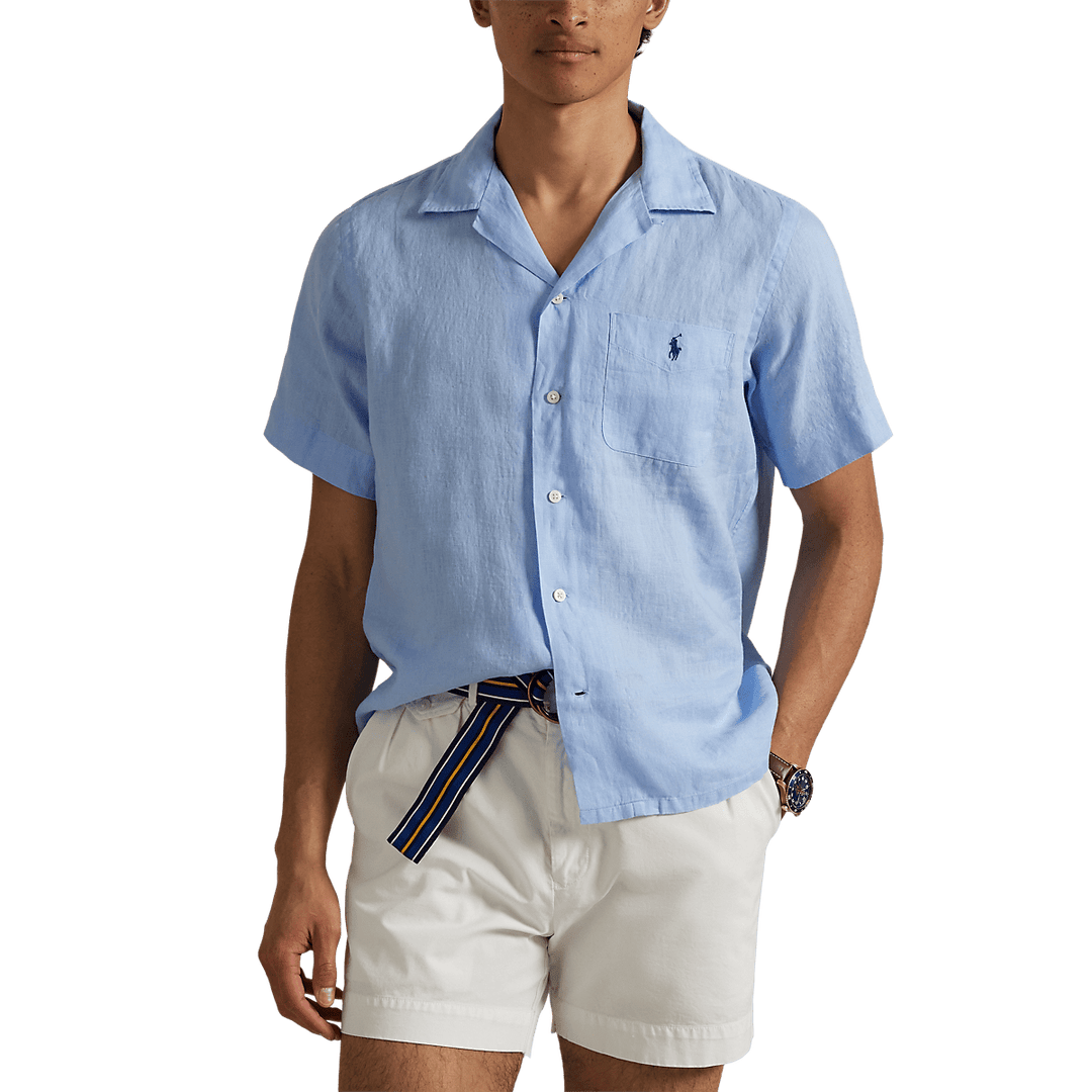 POLO RALPH LAUREN - Chemise safari Classic Fit en lin Bleu ciel - Lothaire