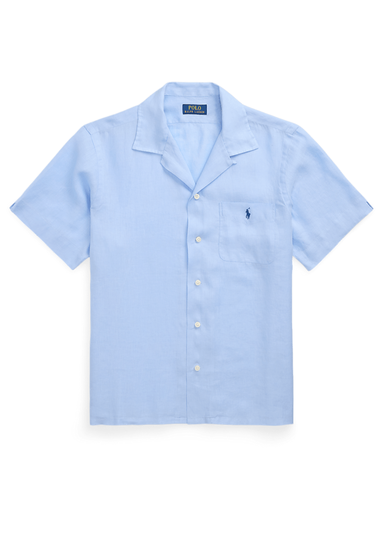 POLO RALPH LAUREN - Chemise safari Classic Fit en lin Bleu ciel - Lothaire