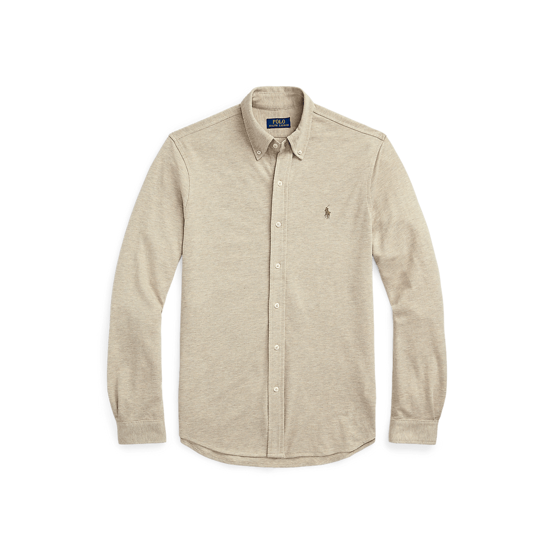 POLO RALPH LAUREN - Chemise ultra - légère en coton piqué Beige - Lothaire