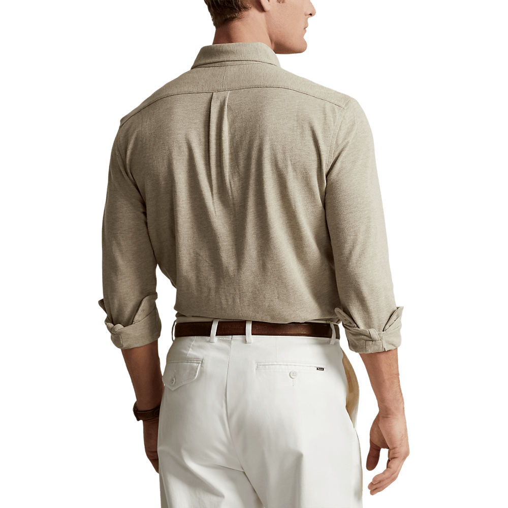 POLO RALPH LAUREN - Chemise ultra - légère en coton piqué Beige - Lothaire