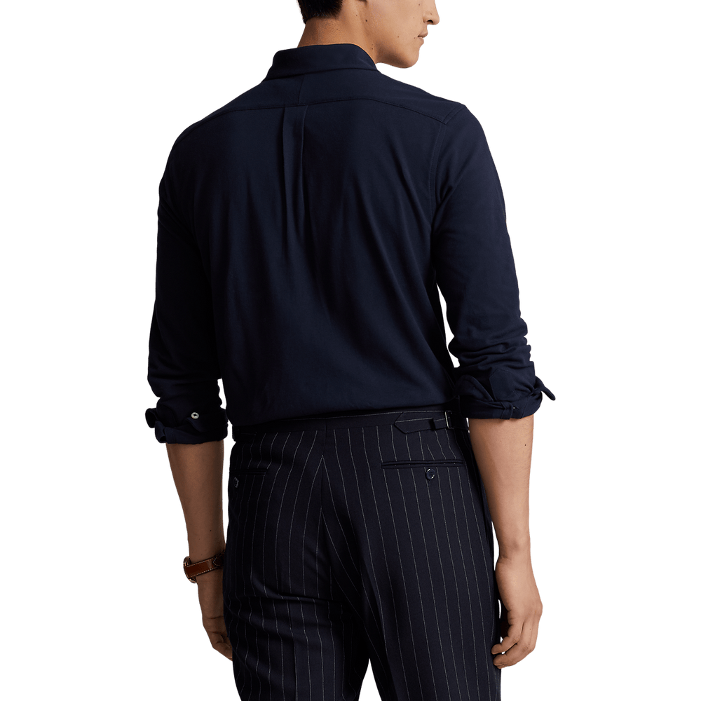POLO RALPH LAUREN - Chemise ultra - légère en coton piqué Bleu marine - Lothaire