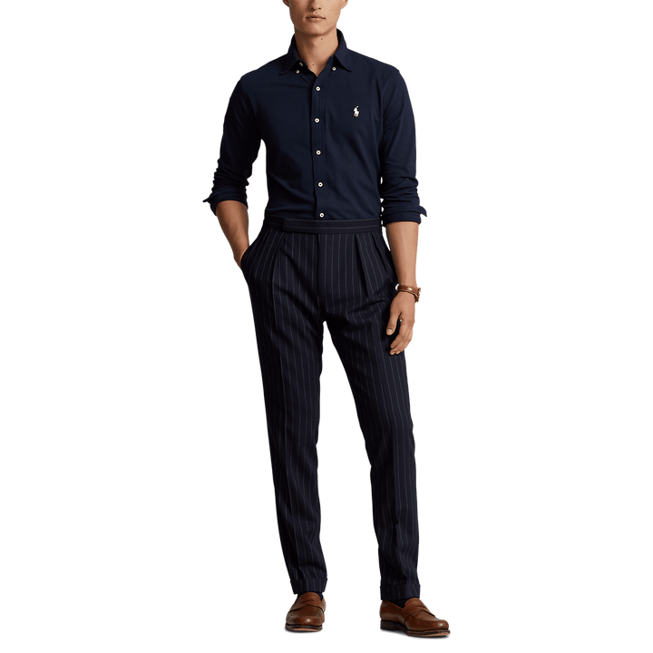 POLO RALPH LAUREN - Chemise ultra - légère en coton piqué Bleu marine - Lothaire