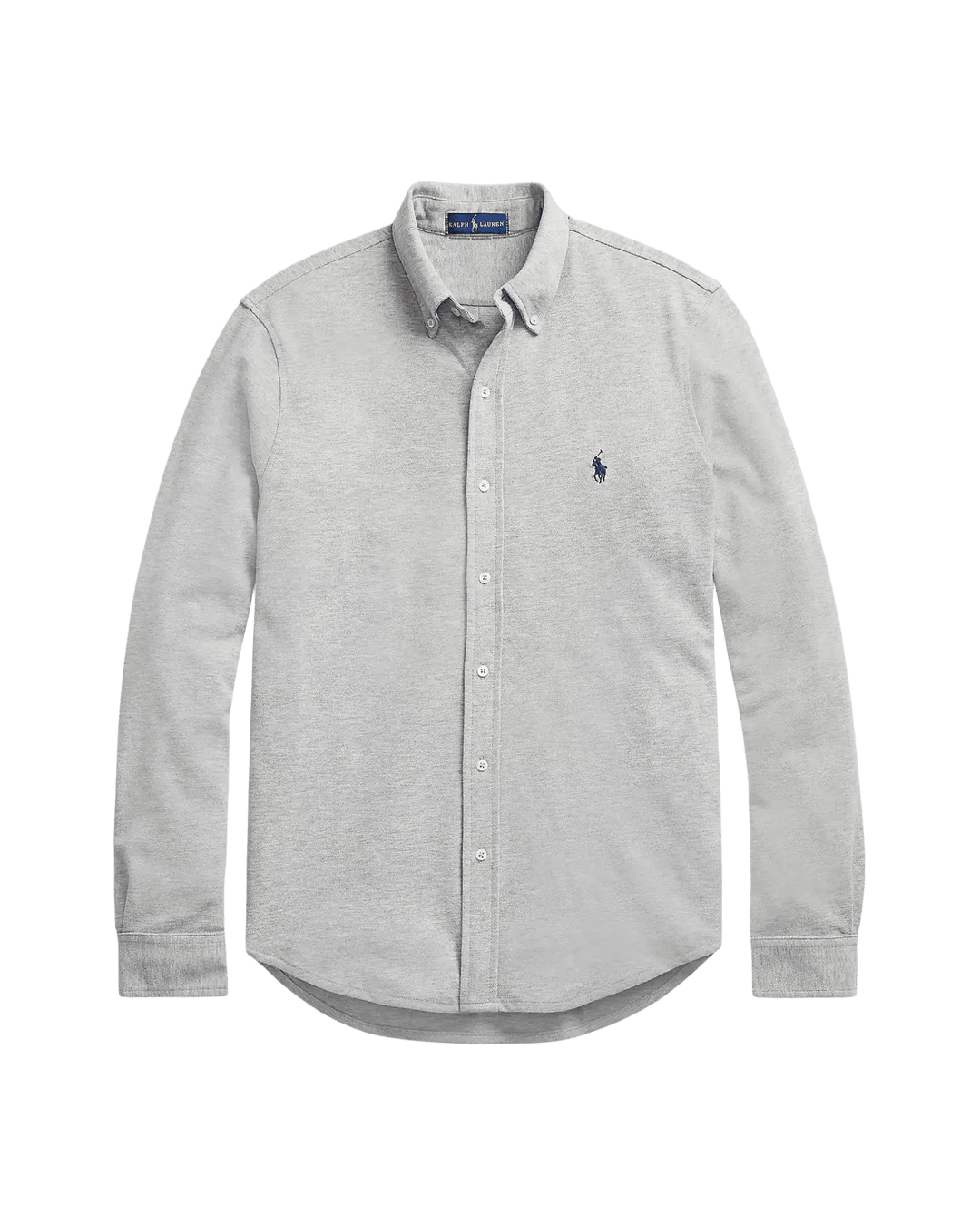 POLO RALPH LAUREN - Chemise ultra-légère en coton piqué Gris clair chiné - Lothaire