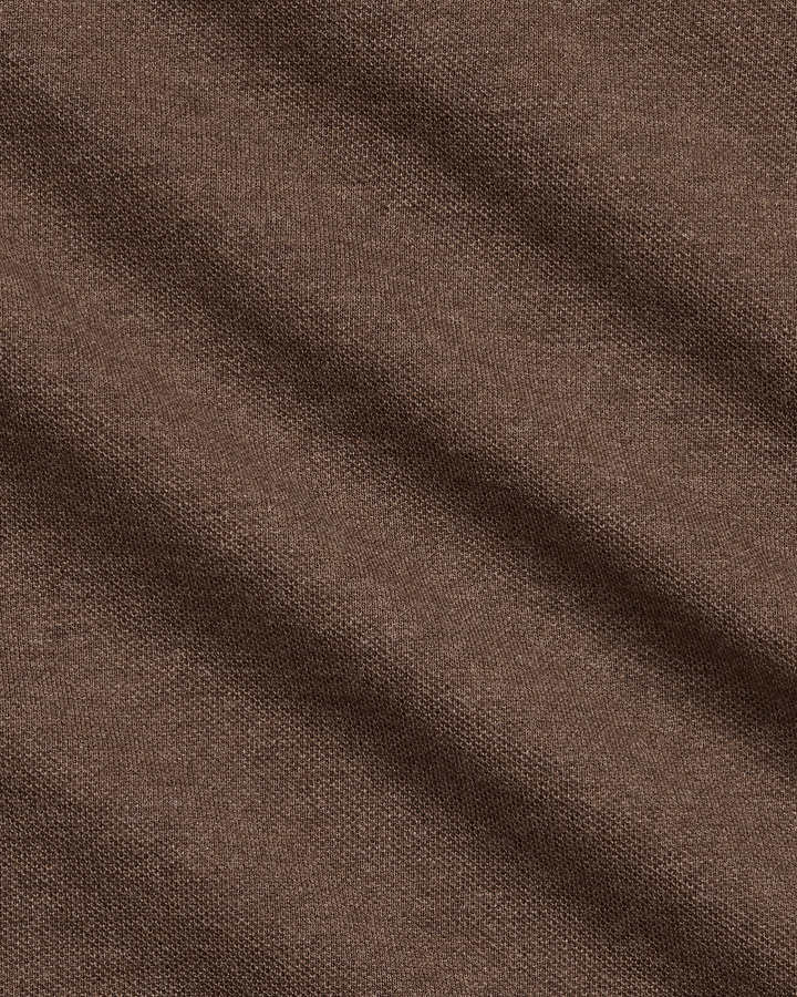 POLO RALPH LAUREN - Chemise ultra légère en coton piqué Marron taupe - Lothaire