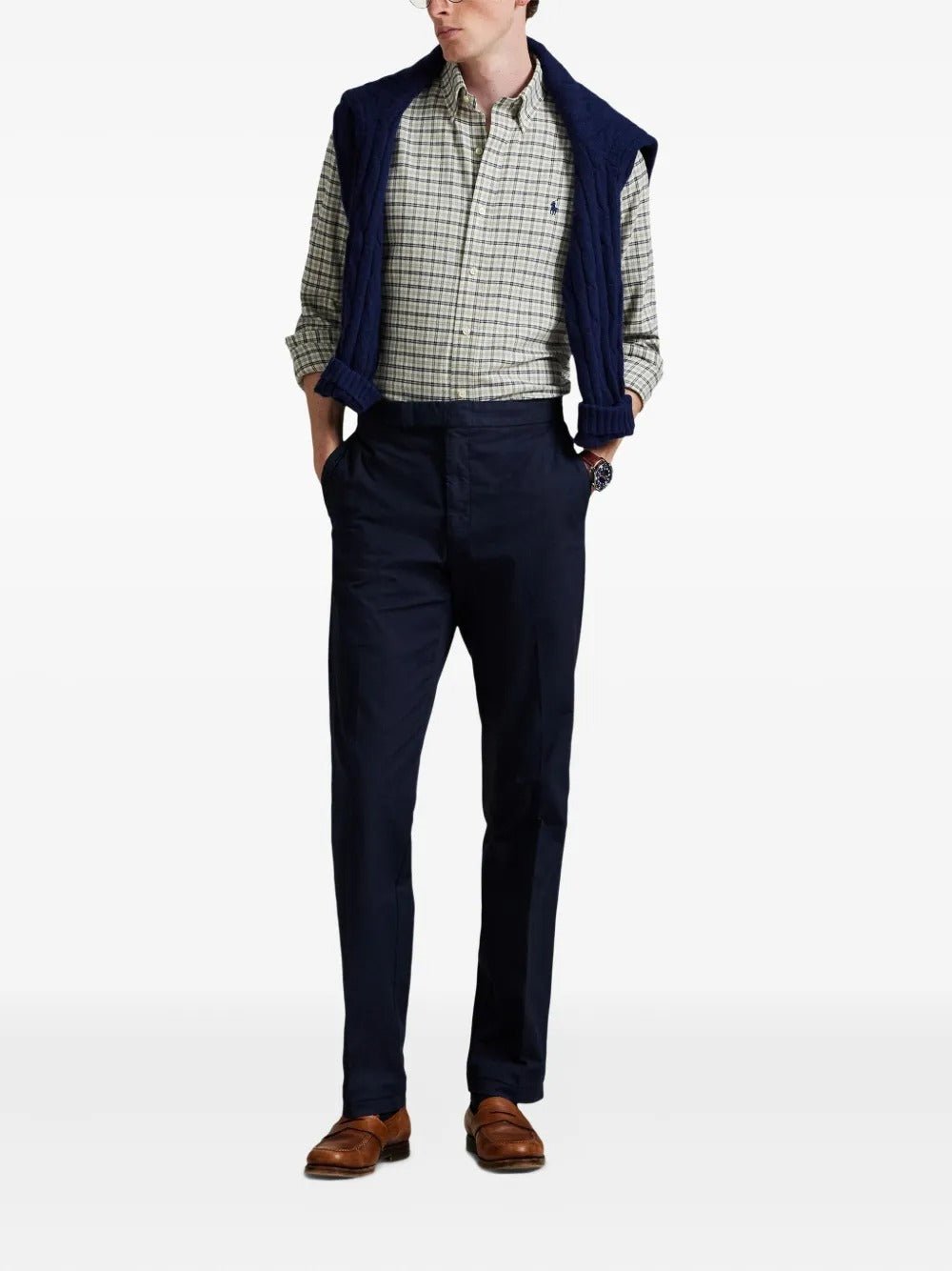POLO RALPH LAUREN - Chemises à Carreaux White Grey Heather Multi - Lothaire