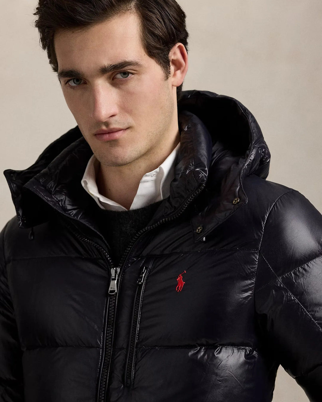 POLO RALPH LAUREN - Doudoune brillante Gorham Noir Polo Brillant - Lothaire