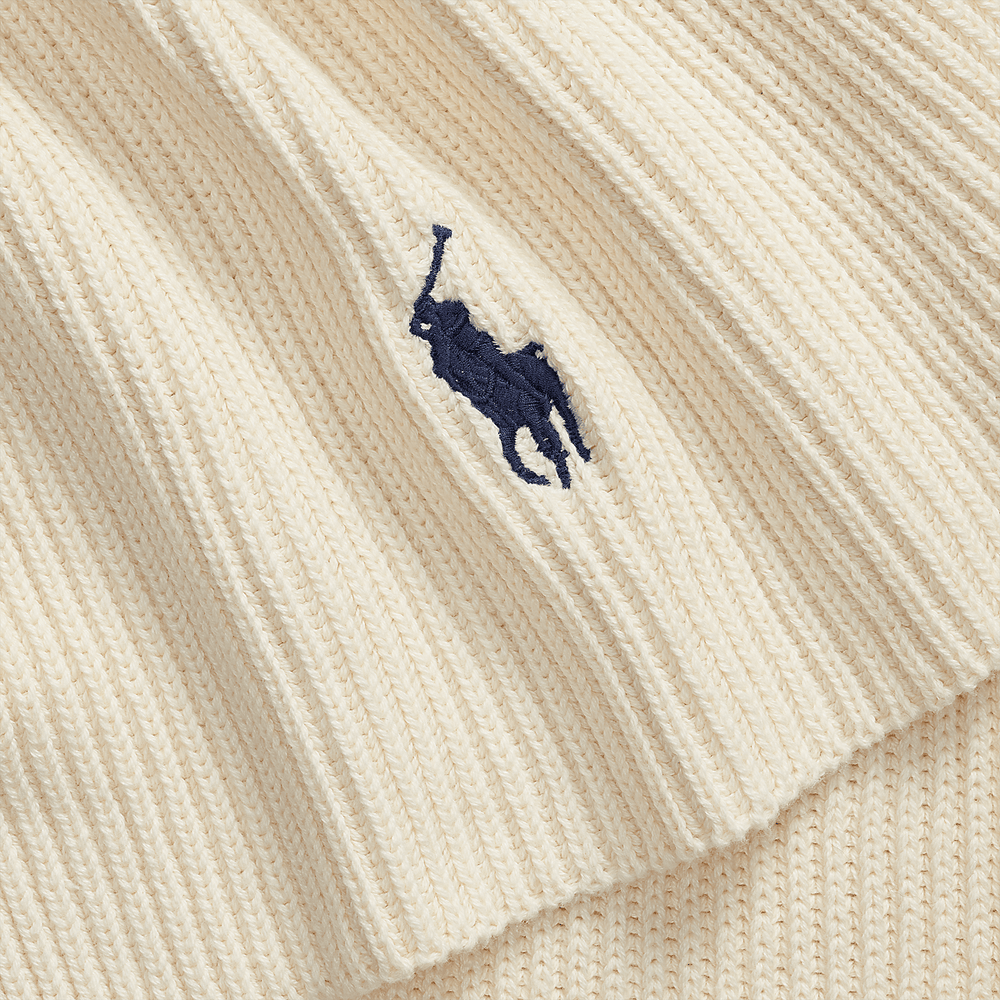 POLO RALPH LAUREN - Écharpe côtelée en coton Crème Andover - Lothaire