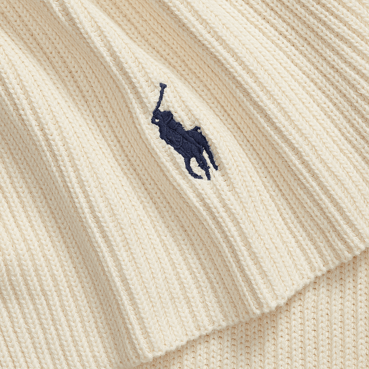 POLO RALPH LAUREN - Écharpe côtelée en coton Crème Andover - Lothaire