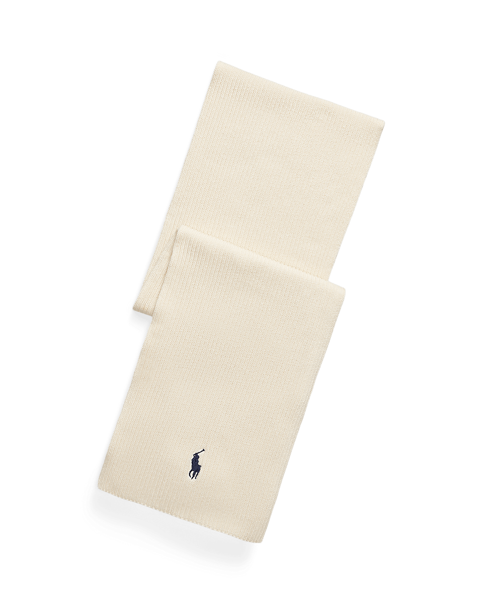 POLO RALPH LAUREN - Écharpe côtelée en coton Crème Andover - Lothaire