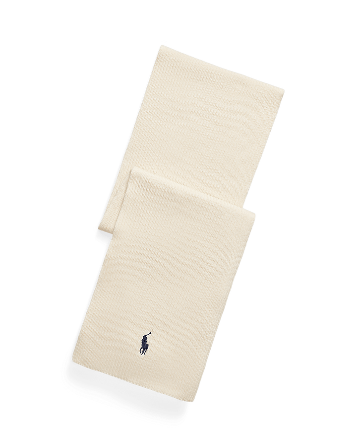 POLO RALPH LAUREN - Écharpe côtelée en coton Crème Andover - Lothaire