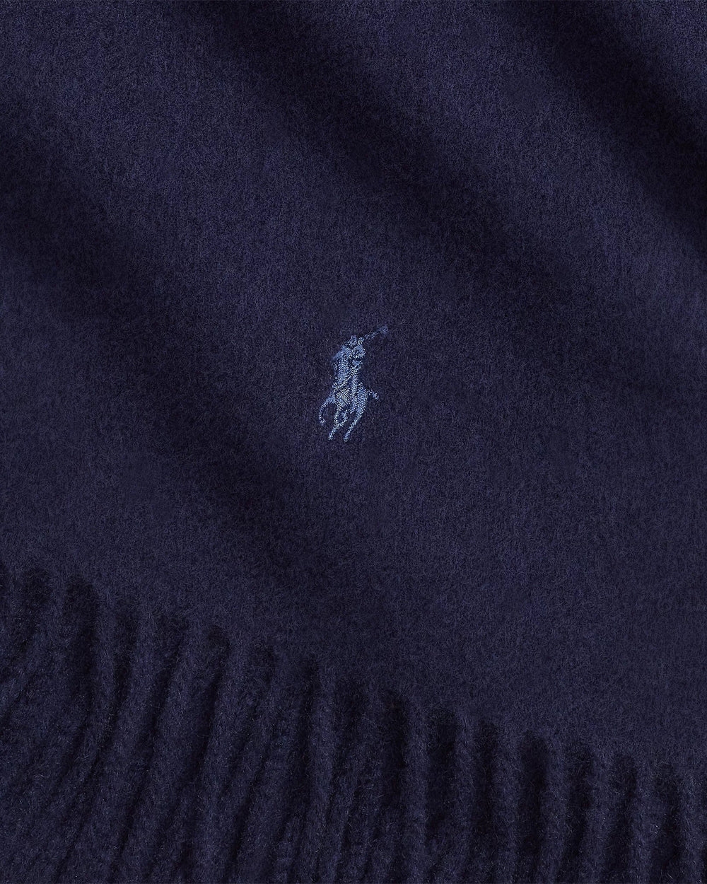 POLO RALPH LAUREN - Écharpe en Cachemire à Franges Marine Chasseur - Lothaire