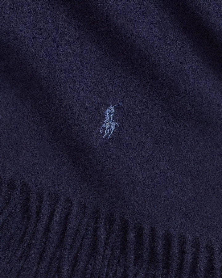 POLO RALPH LAUREN - Écharpe en Cachemire à Franges Marine Chasseur - Lothaire