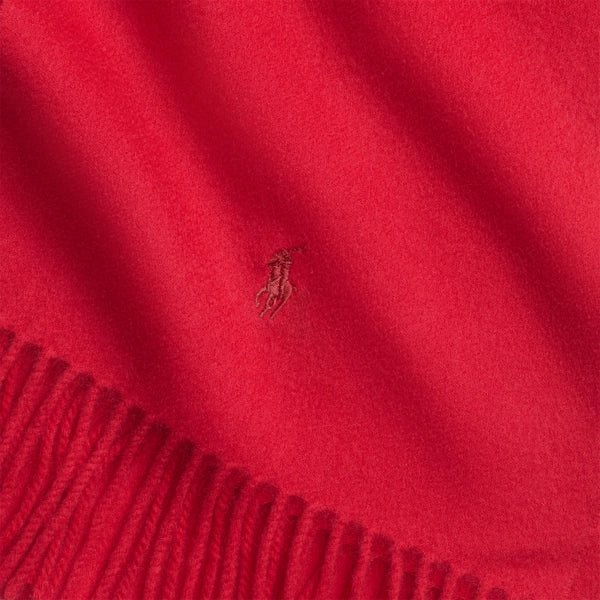 POLO RALPH LAUREN - Écharpe en Cachemire à Franges Rouge - Lothaire