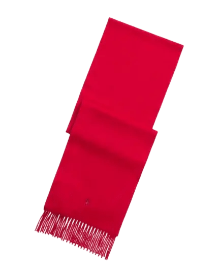 POLO RALPH LAUREN - Écharpe en Cachemire à Franges Rouge - Lothaire